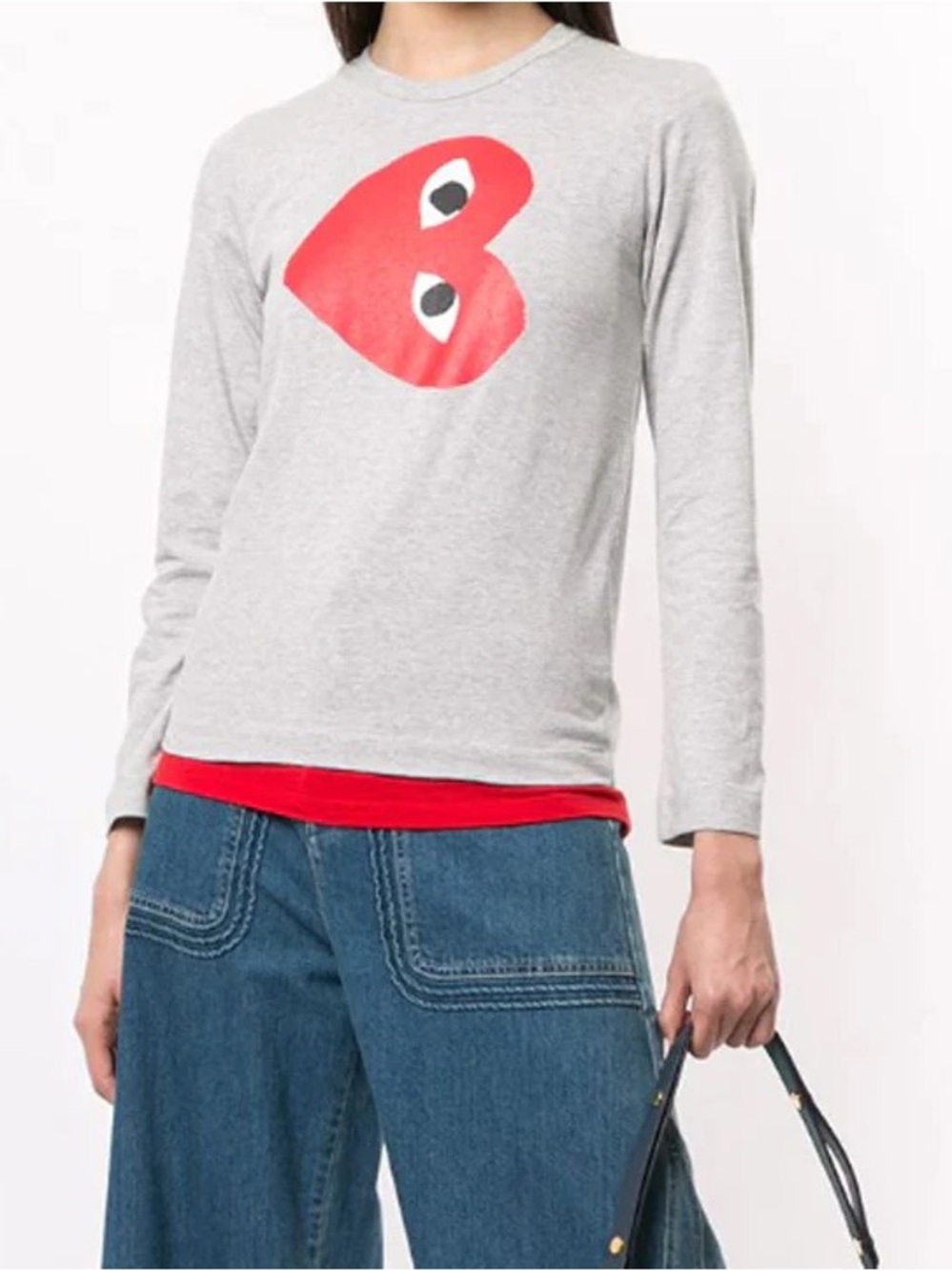 COMME DES GARCONS PLAY
Sideways Heart Logo Longsleeve Tee Sz M Women’s
(May A-4)